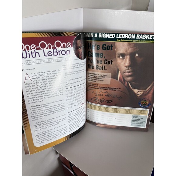 Upper Deck LeBron James Magazine 2003 Rookie Year Tuff Stuff Michael Jordan - Picture 9 of 13